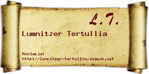 Lumnitzer Tertullia névjegykártya